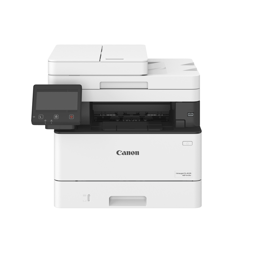 Canon imageCLASS MF449X 5-in-1 Monochrome Laser Printer with Print, Colored Scan, Send, Copy and Fax, 1200DPI Printing Resolution, 1000 Max Expandable Paper Storage, 5" Touch Panel, WiFi and Ethernet for Office and Commercial Use