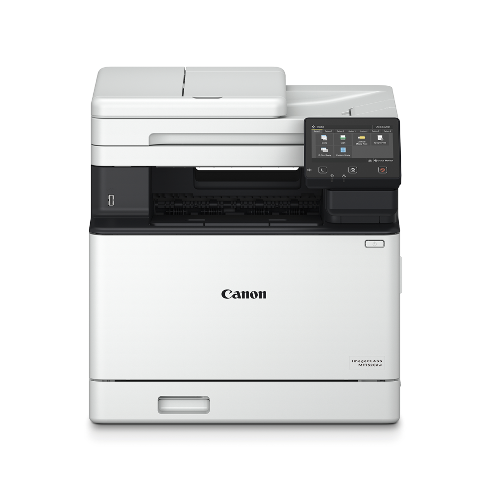 Canon imageCLASS MF752CDW Color Laser Printer with Print, Copy, Scan and Send, 600DPI Printing Resolution, 850 Max Paper Storage, 5" Touch Panel, USB 2.0, WiFi and Ethernet for Office and Commercial Use