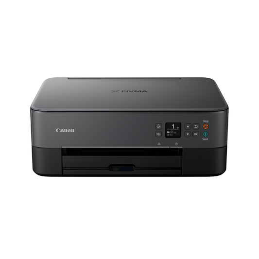 Canon PIXMA TS5370 3-in-1 Color Inkjet Cartridge Type Printer with Print, Scan and Copy, 4800DPI Printing Resolution, 100 Max Paper Storage, 1.5" OLED Touch Display, USB PC High-Speed Interface and Wireless Printing for Home and Office Use