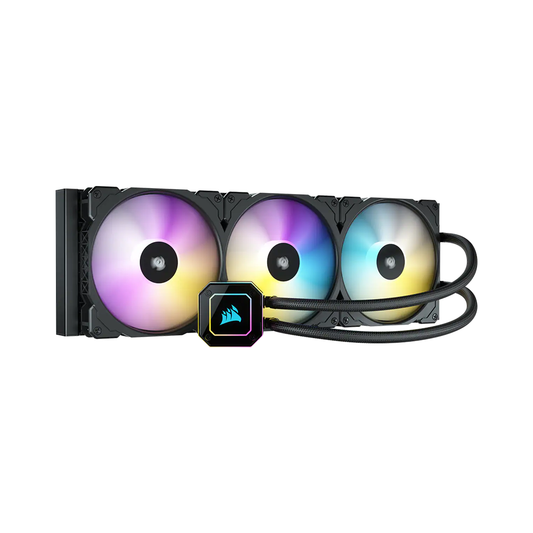 CORSAIR H170i iCUE RGB Elite Capellix All-in-One Liquid CPU Cooler with Triple 140mm ML140 PWM Fans, 57 Dynamic LEDs, Copper Cold Plated Pump Head with Lighting and Included iCUE Commander Core for Desktop PC Computer | CW-9060055-WW
