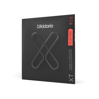 D'Addario XT Light Top/Heavy Bottom Coated Electric Guitar String Set with Nickel Steel Core for Deeper Low End and Balanced Tones (.010-.052) | XTE1052