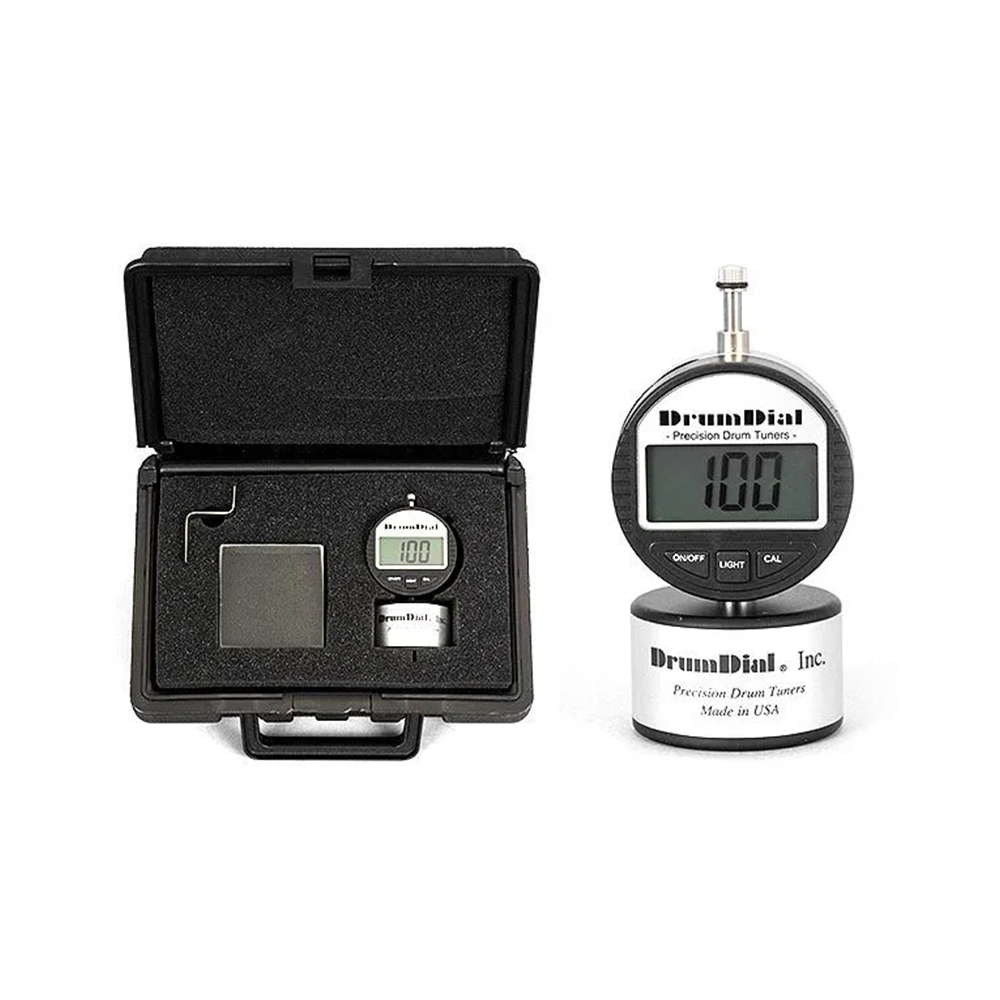 DrumDial DDD Digital Drum Dial Tuner with One Touch Calibration, Lug Back Drum Key Holder and Included Carrying Case and Calibrating Glass for Musicians