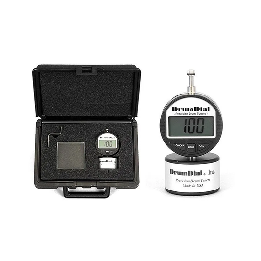 DrumDial DDD Digital Drum Dial Tuner with One Touch Calibration, Lug Back Drum Key Holder and Included Carrying Case and Calibrating Glass for Musicians