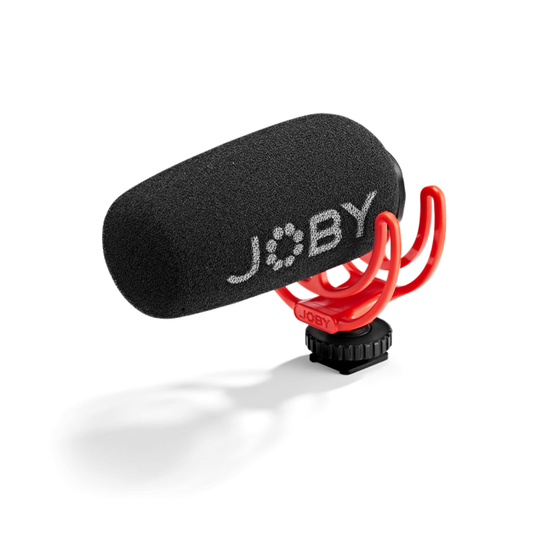 JOBY Wavo Super Cardioid Type Vlogging Microphone with Electret Condenser Capsule, 3.5mm TRS/TRRS connection, 1/4"-20 Tripod and Cold Shoe Mount for Cameras and Mobile Phones | 1675