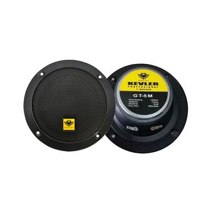 KEVLER GT-5M 150W Speaker Driver with 5" Cone Midrange, 8 Ohms Impedance, 96dB Sensitivity and 600Hz-8KHz Frequency Response