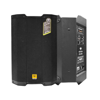 KEVLER SLX-15D 15" 1000W Full Range Active PA Loudspeaker (PAIR) with Class D Amplifier and DSP Controls, Built-In USB Port, FM and Bluetooth Function for Events and Gatherings