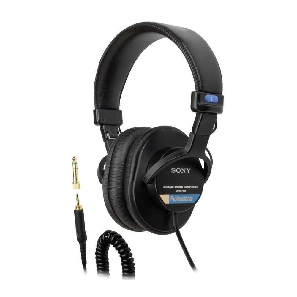 Sony MDR-7506 Professional Dynamic Wired Monitor Headphones with Large Diaphragm, 40mm Drivers and 20,000Hz / 1,000mW Power Audio Handling for Studio Audio Recording