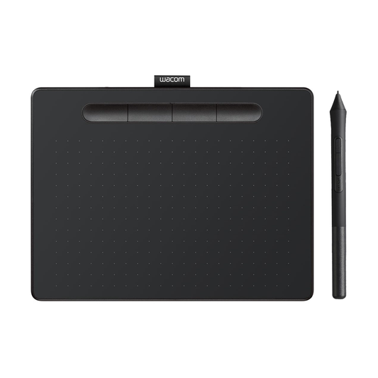 Wacom Intuos S Creative Drawing Tablet with 8" Active Drawing Area, Battery-free Wacom Pen 4K, 4096 Pen Pressure Sensitivity & USB Connectivity for PC and Laptop (Standalone, Bluetooth Version) (Black) | CTL-4100/K0-C BK CTL-4100WL/K0-C BK