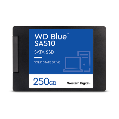 Western Digital WD Blue 2.5" SA510 250GB 500GB 1TB SATA III SSD Solid State Drive with 560MB/s Max Sequential Read Performance for PC Computer and Laptop WDS250G3B0A WDS500G3B0A WDS100T3B0A