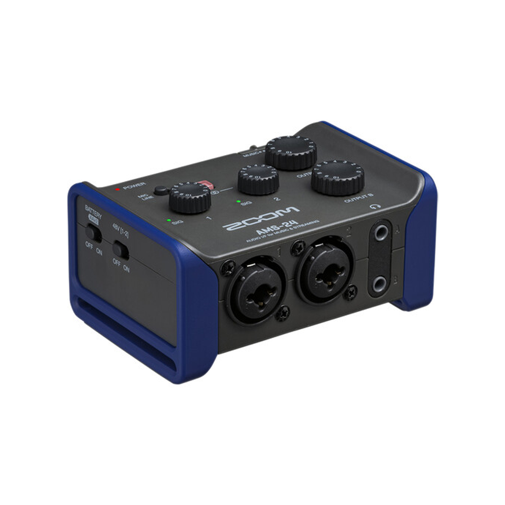 Zoom AMS-24 / AMS-44 Portable 4-Channel USB Audio Interface with XLR/TRS Combo Input Jack, Switchable Inputs, Stereo Link, 3.5mm Headphone Outputs, USB-C Interface and AA Battery Operation for Musicians AMS 24 AMS 44