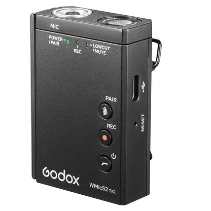 Godox WMicS1 Kit 1 Wireless Omni Lavalier Microphone 514 to 596 MHz Mic for Mirrorless/DSLR Cameras, Audio Mixers