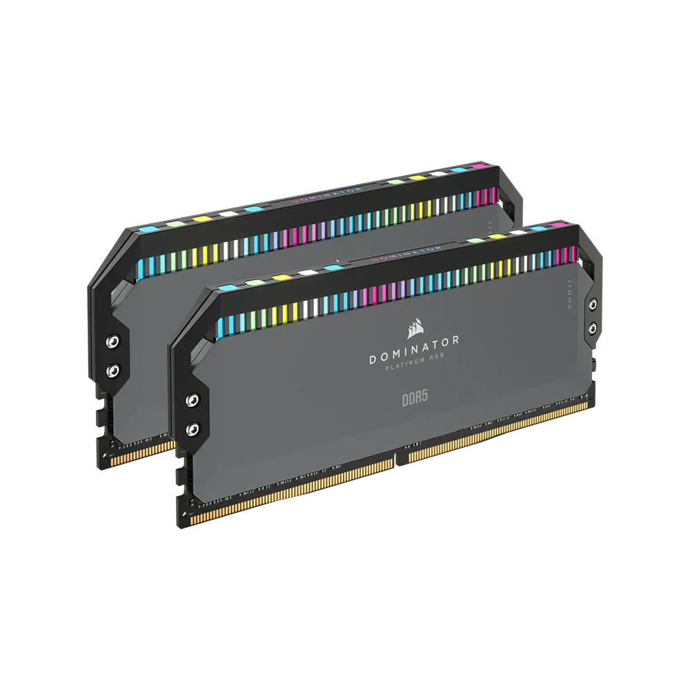 CORSAIR Dominator Platinum iCUE RGB 32GB (16GB x2) DDR5 C40 with 5200MHz Base Speed, Overclockable Speed and AMD Expo Optimized for Ryzen 7000 Processors for Desktop PC (Black) | CMT32GX5M2B5200Z40