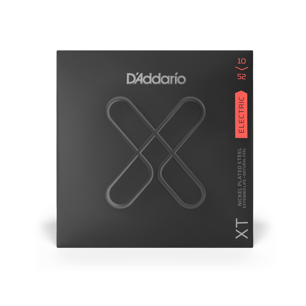 D'Addario XT Light Top/Heavy Bottom Coated Electric Guitar String Set with Nickel Steel Core for Deeper Low End and Balanced Tones (.010-.052) | XTE1052
