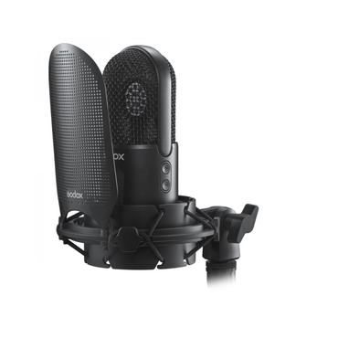 [CLEARANCE] Godox uMic 10 uMic12 Studio Cardioid Condenser USB Microphone with Volume and Mute Buttons, 3.5mm Headphone Jack and USB Type-C Port for Vlogging, Podcasting and Recording