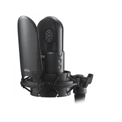 Godox uMic 10 uMic12 Studio Cardioid Condenser USB Microphone with Volume and Mute Buttons, 3.5mm Headphone Jack and USB Type-C Port for Vlogging, Podcasting and Recording