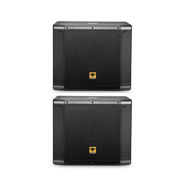 KEVLER SRX-818SA 18" 1000W Active Subwoofer Speaker System (PAIR) with Built-In Class D Amplifier, Tuner Knobs, XLR Line In/Out, Multiple Handles with Top and Vertical Pole Mounting Port