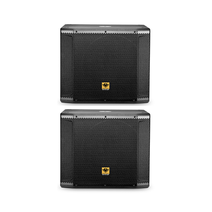KEVLER SRX-818SA 18" 1000W Active Subwoofer Speaker System (PAIR) with Built-In Class D Amplifier, Tuner Knobs, XLR Line In/Out, Multiple Handles with Top and Vertical Pole Mounting Port