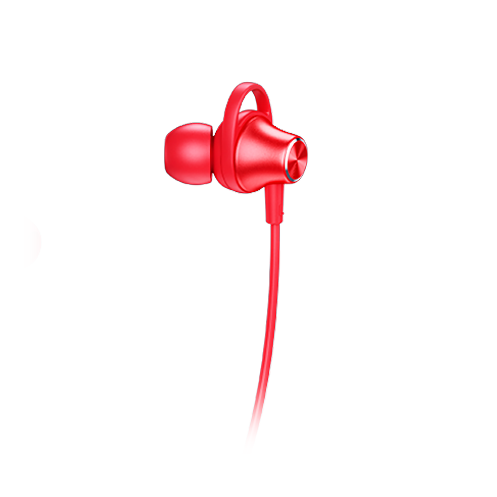 Motivo W50 In-Ear Sport Earphones with Bluetooth 5.0, IPX5 Sweat Resistant, Button-Type Controls with Microphone for Smartphones, PC and Laptop (Black, Red) | E0005, E0006