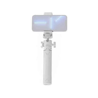 Simorr by SmallRig VK-25 Vlog Tripod Kit with 22" Maximum Extendable Height, Smartphone Clamp Phone Holder, 360 Degree Ball Head, Standard Cold Shoe Mount and Triple Leg Tabletop Setup for Smartphones (White, Black) | 3827 3828