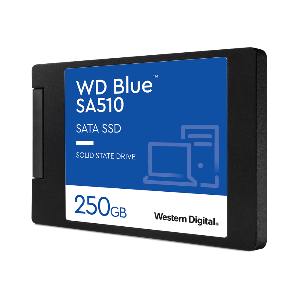 Western Digital WD Blue 2.5" SA510 250GB 500GB 1TB SATA III SSD Solid State Drive with 560MB/s Max Sequential Read Performance for PC Computer and Laptop WDS250G3B0A WDS500G3B0A WDS100T3B0A