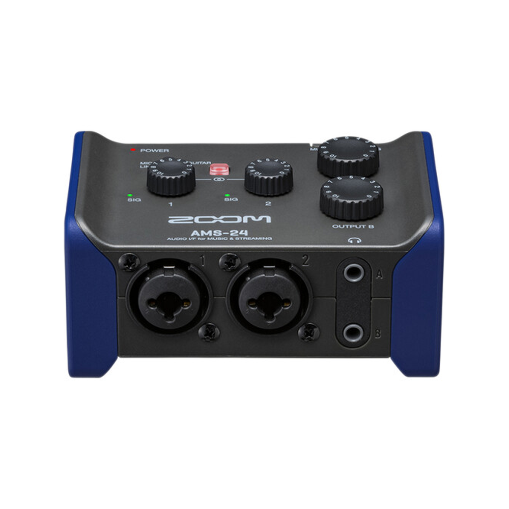 Zoom AMS-24 / AMS-44 Portable 4-Channel USB Audio Interface with XLR/TRS Combo Input Jack, Switchable Inputs, Stereo Link, 3.5mm Headphone Outputs, USB-C Interface and AA Battery Operation for Musicians AMS 24 AMS 44