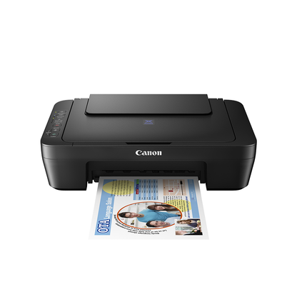 Canon PIXMA E470 Compact Wireless All-In-One Inkjet Printer with 1200DPI Printing Resolution, Ink Efficient Feature, 60 max Sheets, Mobile and Cloud Printing Feature for Office and Home Use