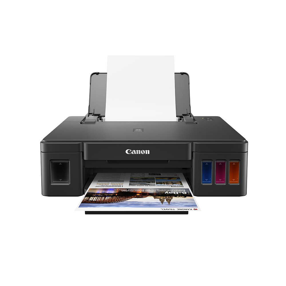 Canon PIXMA G1010 Refillable Inkjet Printer with 1200DPI Printing Resolution, Ink Efficient Feature, 100 Max Sheets and Borderless Printing for Office and Home Use