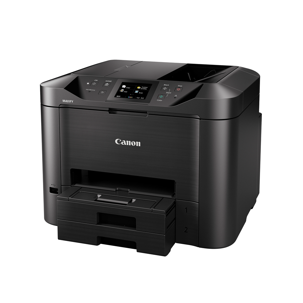 Canon MAXIFY MB5470 High Speed Multi-Function Cartridge Type Printer with Scan, Copy and Fax Function, 250 Max Paper Storage, 600x1200DPI Resolution, 2-Sided Print and Scan, WiFi and Ethernet Connectivity for Office and Commercial Use