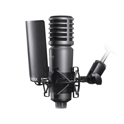 Godox XMic 100GL Large Diaphragm Cardioid Studio Condenser XLR Microphone with 48V Phantom Power, Gold-Plated Capsule, Low Self-Noise, Shock Mount Protection for Podcasting, Streaming, and Vocals