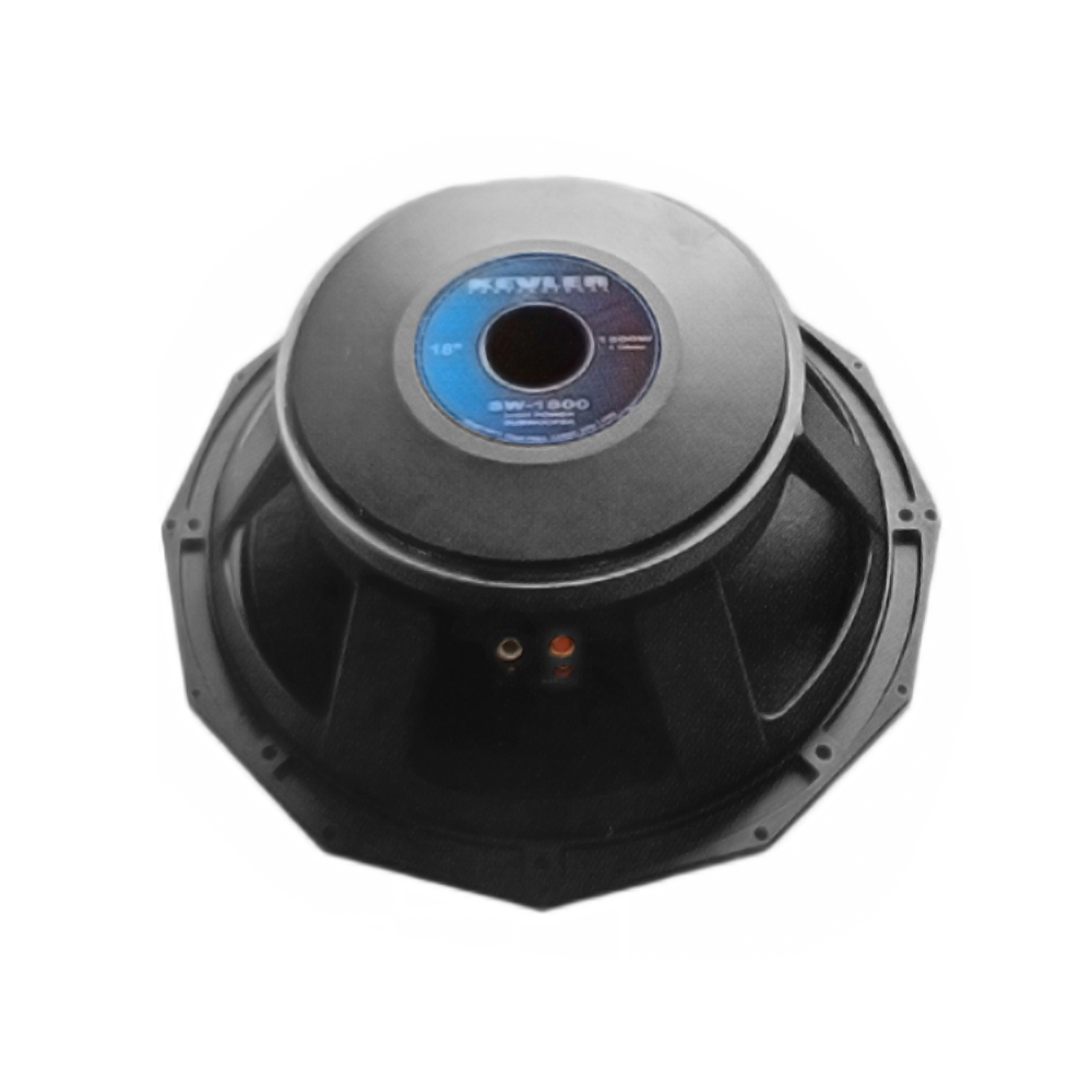 KEVLER SW-1800 18" 1500W Subwoofer Speaker with 35Hz-1.5KHz Frequency Response, 8 Ohms Max Impedance, 150dB Sensitivity Level, 5" Voice Coil and Dual Damper System