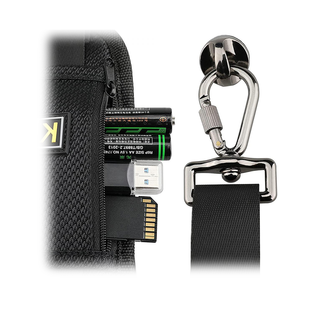K&F Concept 1.7ft Single Shoulder / Neck Adjustable Camera Strap with Quick Release Function, Small Pocket Storage and Safety Tether for DSLR Cameras | GW44-0006