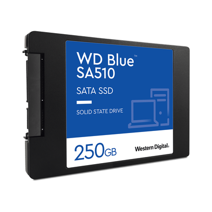 [CLEARANCE] Western Digital WD Blue SA510 2.5" 250GB SATA III SSD Solid State Drive with 560MB/s Max Sequential Read Performance for PC Computer and Laptop WDS250G3B0A