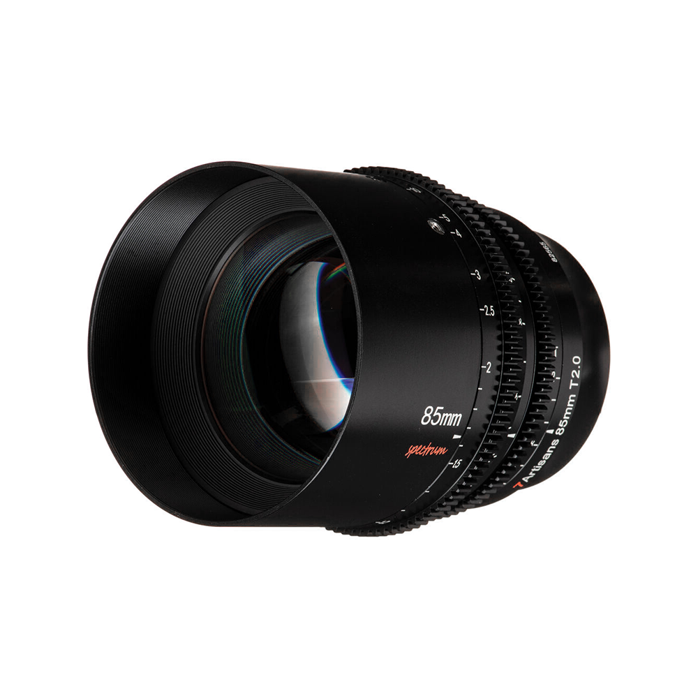 7Artisans Spectrum 85mm T2.0 Full Frame MF Manual Focus Prime Cine Lens with Cinema Grade 0.8 MOD Focus and Iris Gears for Sony E Mount Mirrorless Cameras