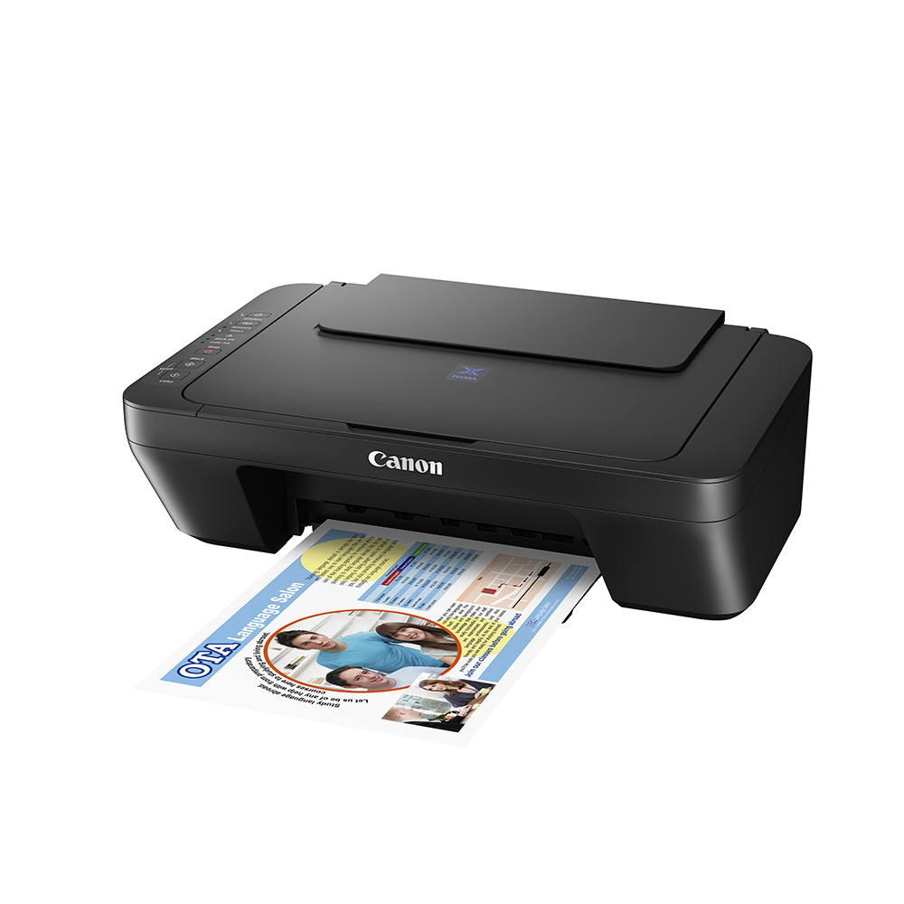 Canon PIXMA E470 Compact Wireless All-In-One Inkjet Printer with 1200DPI Printing Resolution, Ink Efficient Feature, 60 max Sheets, Mobile and Cloud Printing Feature for Office and Home Use