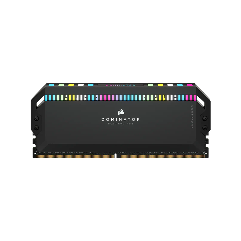 CORSAIR Dominator Platinum iCUE RGB 64GB (32GB x2) DDR5 C40 with 5200MHz Base Speed, Overclockable Speed and Optimized for Intel 600 & 700 Series with XMP 3.0 Profiles for Desktop PC (White) | CMT64GX5M2B5200C40