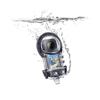 Insta360 X3 Invisible Dive Case - Waterproof Action Camera Case with Up to 164ft (50m) Maximum Depth for Seamless Crystal-Clear Underwater 360° Shots | CINSBAQW