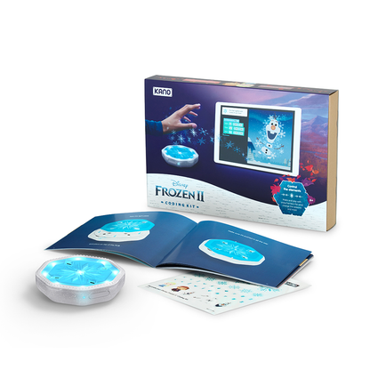 [CLEARANCE] KANO Disney Frozen II Motion Control Coding Kit with Active Motion Sensors, Easy Step-by-Step Handbook, LED Light Effects, Built-in Speaker, Mobile App Support, Wireless and Bluetooth Connectivity