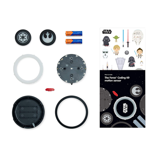 KANO Star Wars The Force Motion Control Coding Kit with Active Motion Sensors, Easy Step-by-Step Handbook, LED Light Effects, Built-in Speaker, Mobile App Support, Wireless and Bluetooth Connectivity