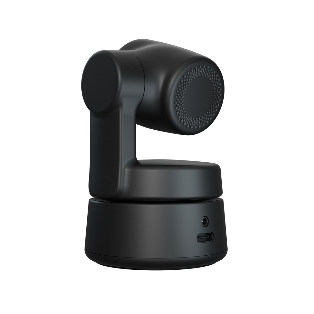 Obsbot Tiny 1080P/4K AI Powered PTZ Webcam with Built-in Omnidirectional Microphones, 150 Degrees Position Tracking, Gesture Control and 2-Axis Gimbal Stabilization