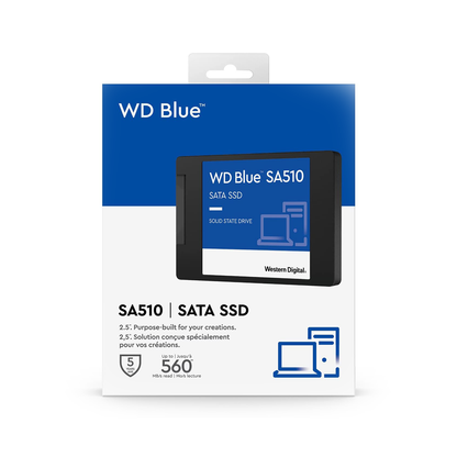 [CLEARANCE] Western Digital WD Blue SA510 2.5" 250GB SATA III SSD Solid State Drive with 560MB/s Max Sequential Read Performance for PC Computer and Laptop WDS250G3B0A