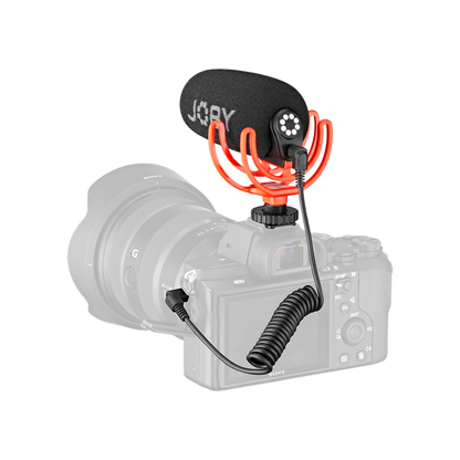 JOBY Wavo Super Cardioid Type Vlogging Microphone with Electret Condenser Capsule, 3.5mm TRS/TRRS connection, 1/4"-20 Tripod and Cold Shoe Mount for Cameras and Mobile Phones | 1675