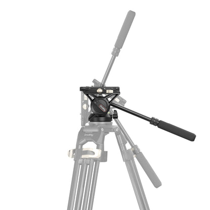SmallRig DH-01 360 Degree Fluid Head with Plate, Flat Base Quick Release Function and 5kg Payload for Tripods, DSLR, Mirrorless and Video Cameras | 3985