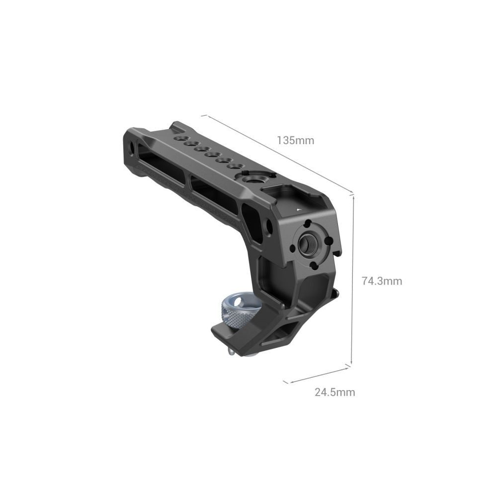 SmallRig ARRI Anti-Slip Top Handle Grip (Lite) with 3/8"-16" Locating Holes with Microphone/LED Light Monitor Mount for DSLR Cameras | 3765