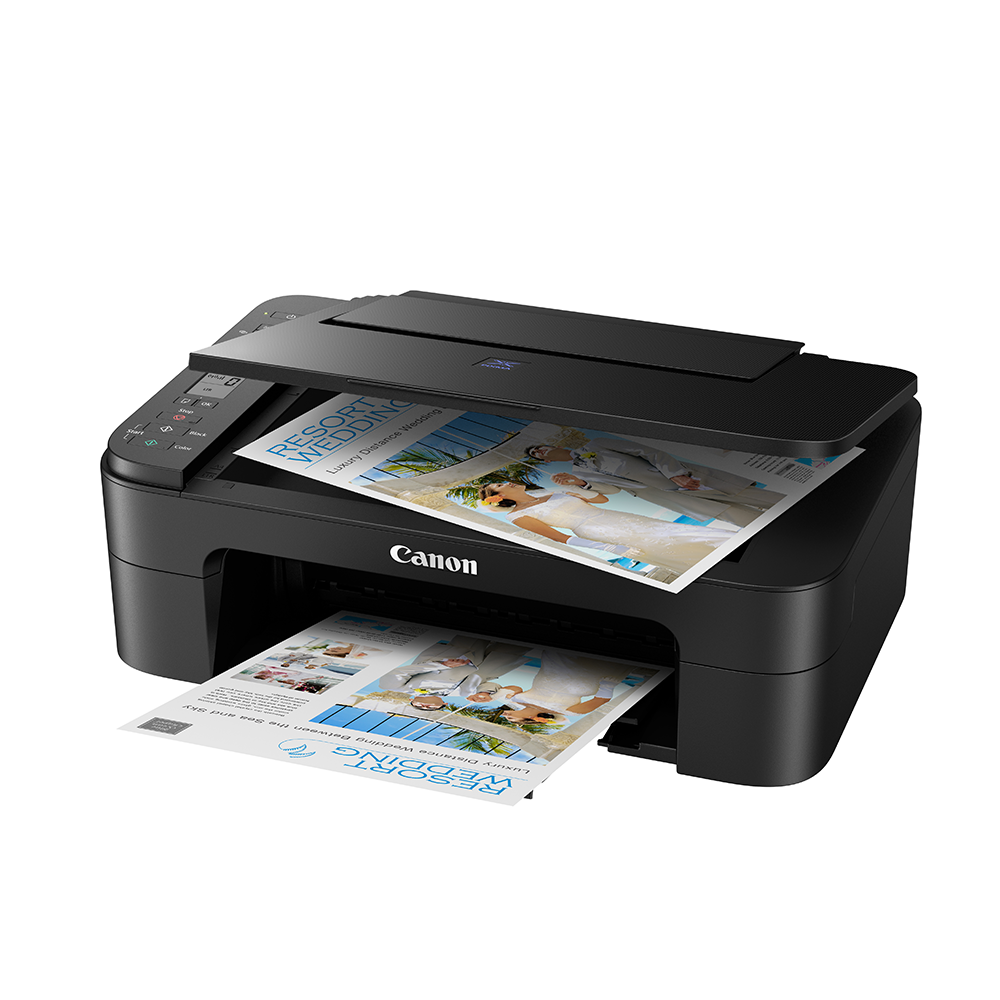 Canon PIXMA E3370 Compact Wireless All-In-One Inkjet Printer with 1200DPI Printing Resolution, Ink Efficient Feature, 60 max Sheets, 1.5" LCD Display and Mobile and Cloud Printing Feature for Office and Home Use