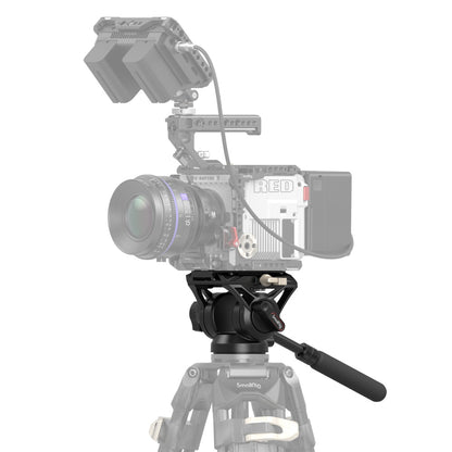 SmallRig DH-01 360 Degree Fluid Head with Plate, Flat Base Quick Release Function and 5kg Payload for Tripods, DSLR, Mirrorless and Video Cameras | 3985