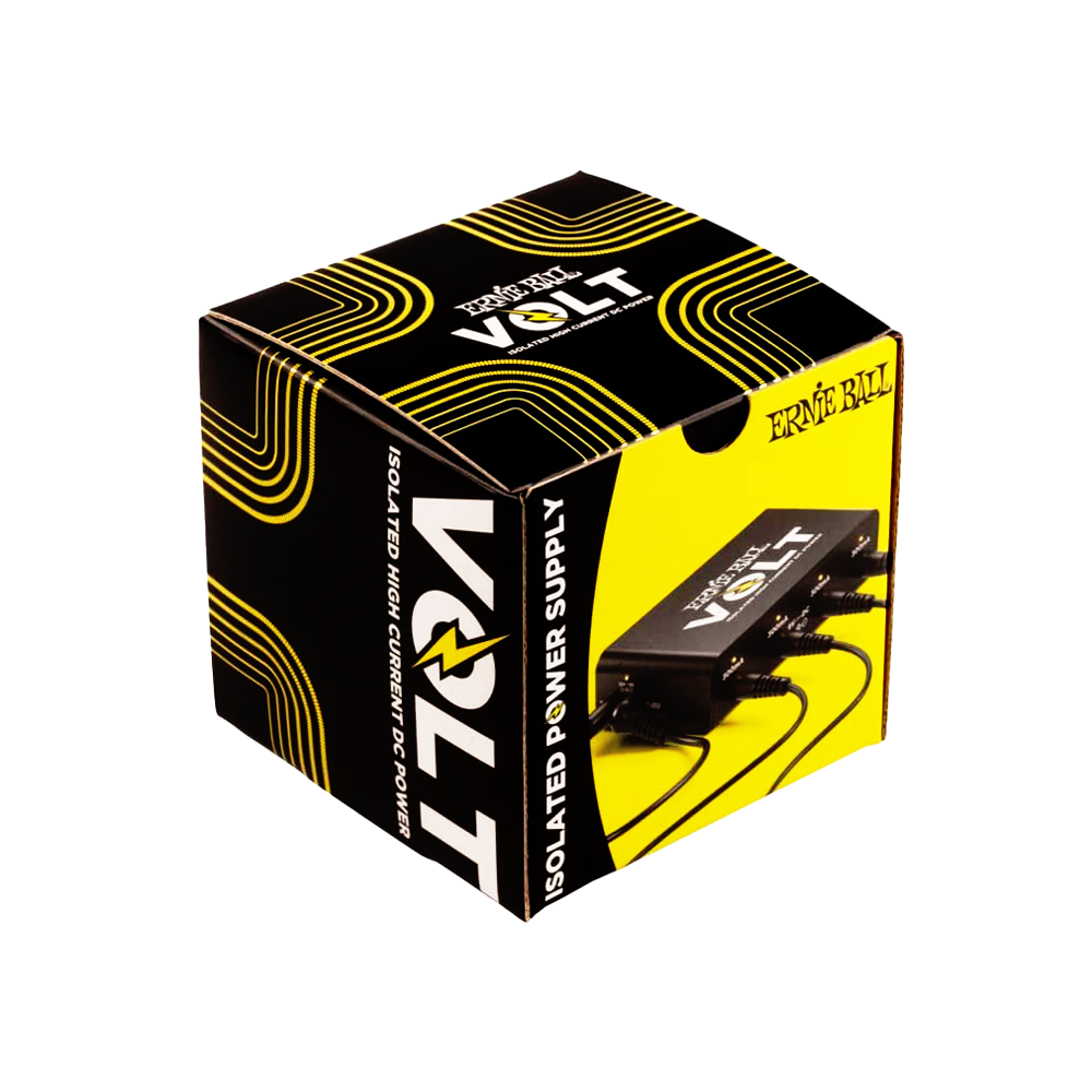 [CLEARANCE] Ernie Ball Volt Power Supply Box with Four 9V and One 18V 300mA High Current DC Power Output Ports for Pedalboards and Digital and Analog Pedals | 6191