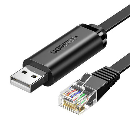 [CLEARANCE] UGREEN RJ45 Ethernet LAN to USB 2.0 Type-A Networking Console Cable for PC Laptop and Network Routers and Switches (3M) | 60813