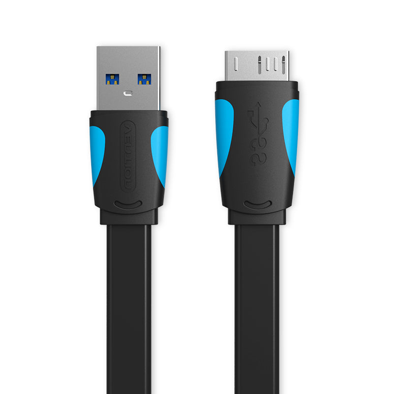 Vention Micro USB 3.0 A Male to Micro USB B Male Flat Nickel Plated (VAS-A12) USB Cable for Mobile Phones, External Hard Drives, PC, Laptops (0.5M, 1M, 1.5M, 2M)