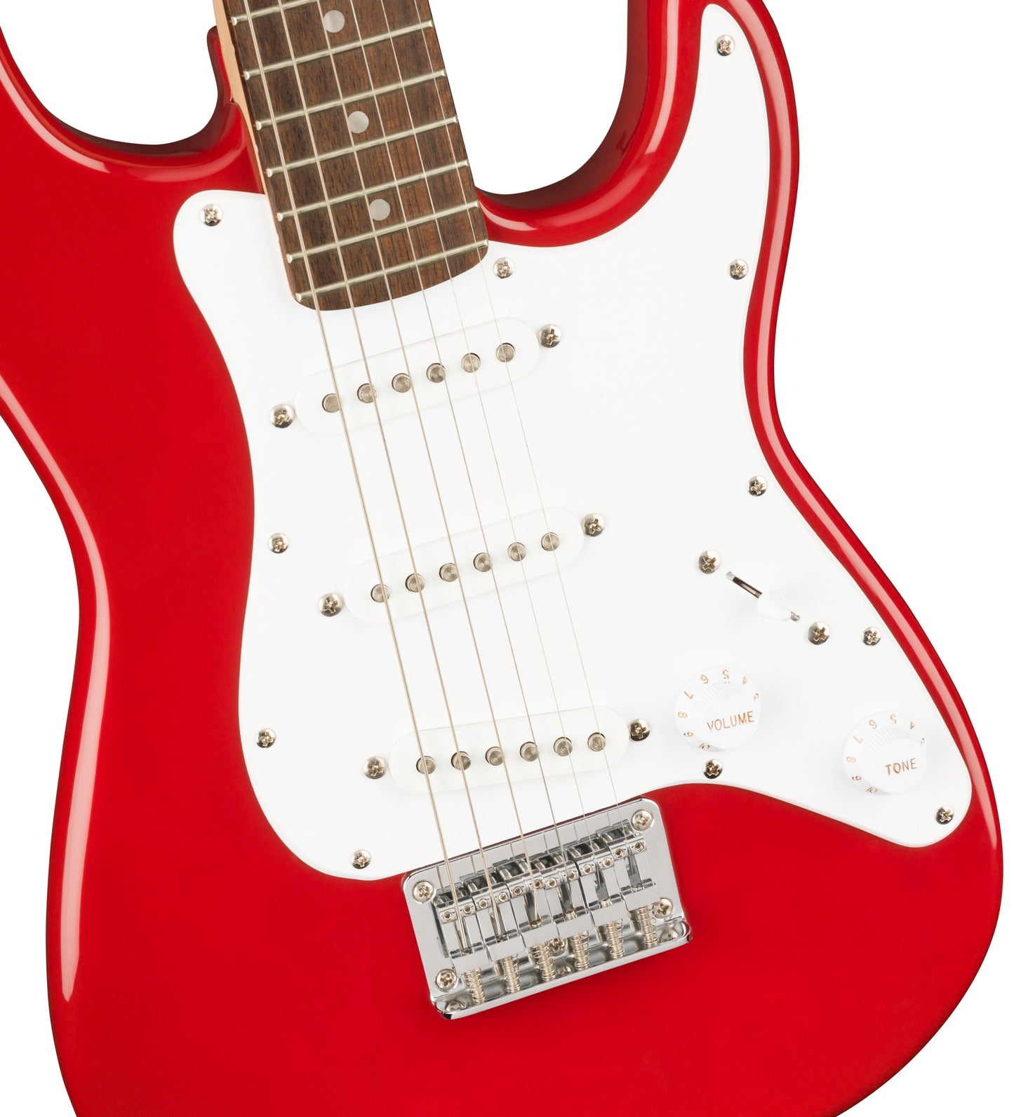 Squier by Fender Mini Stratocaster V2 Electric Guitar Standard Single Coil Strat - SSS - (BLACK , DAKOTA RED) SQ MINI STRAT V2