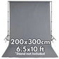 Pxel AA-ML2030GRY 200x300 cm Seamless Muslin Background Cloth Backdrop Gray 6.5 x 10 Feet